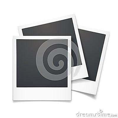 3d vector polaroid photo frame Vector Illustration