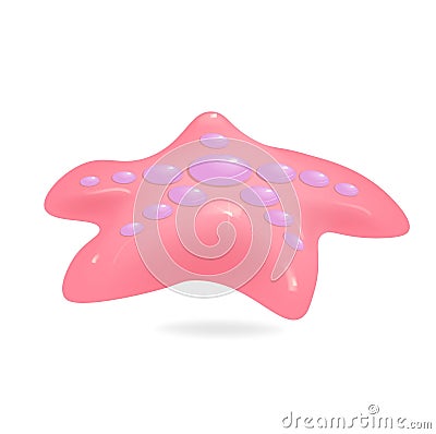 3d Vector StarFish, Summer Journey, Time to Travel Concept. Eps 10 Vector Vector Illustration