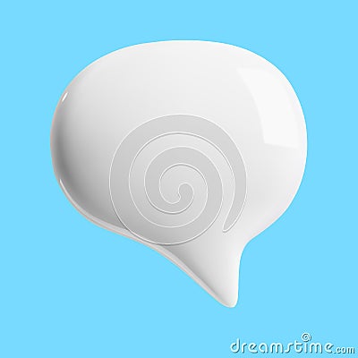 3d vector talking cloud. Speech bubble illustration. Vector Illustration