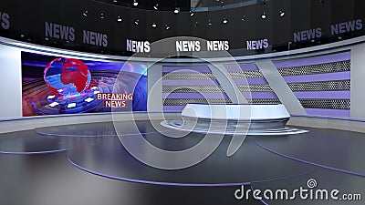 News Studio Design Newsroom Background With Stylized World Map Stock Footage Video Of Move Black