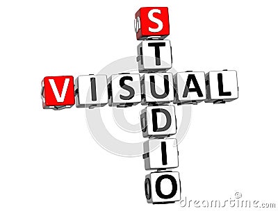 3D Visual Studio Crossword Stock Photo