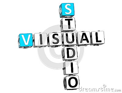 3D Visual Studio Crossword Stock Photo