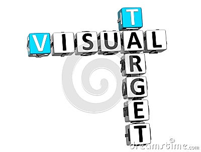 3D Visual Target Crossword Stock Photo