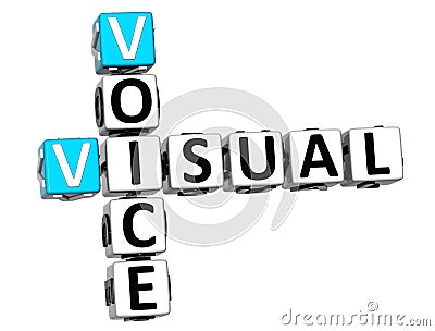 3D Visual Voice Crossword Stock Photo