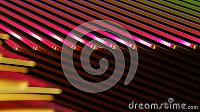 3d visualization abstraction of a color wave Stock Photo