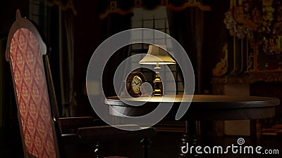 3d visualization interior antique furniture Stock Photo