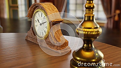 3d visualization interior antique furniture Stock Photo