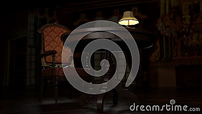 3d visualization interior antique furniture Stock Photo