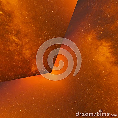 3D Warm Orange Abstract Art Backgrounds Stock Photo
