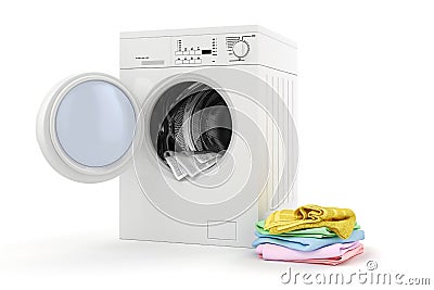 3d washing machine Stock Photo