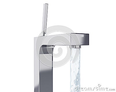 3d water tap Cartoon Illustration