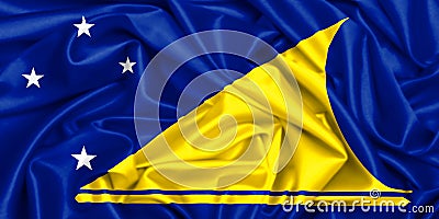 3d waving flag of Tokelau in the wind Stock Photo