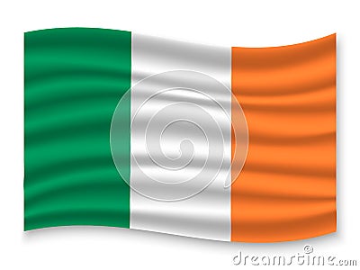 3D Waving Flag . Vector illustration Stock Photo