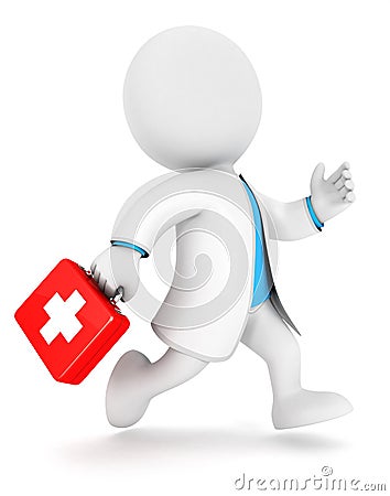 3d white people first aid Stock Photo