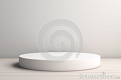 3D white podium mockup is perfect for creating professional product displays Stock Photo