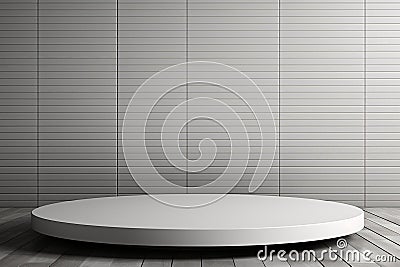 3D white podium mockup is perfect for creating professional product displays Stock Photo