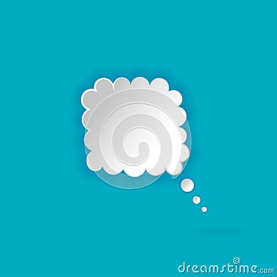 3d white speech bubble. Square abstract form figure Speech bubble icon. Network communication concept. Isolated vector Vector Illustration