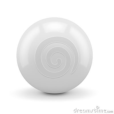 3D white sphere Stock Photo