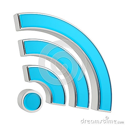 3D WiFi sign Stock Photo