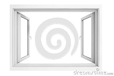 3d window frame Stock Photo