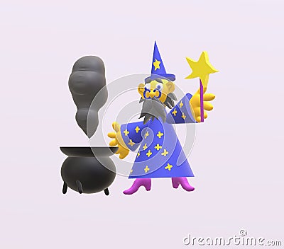 3d wizard Stock Photo