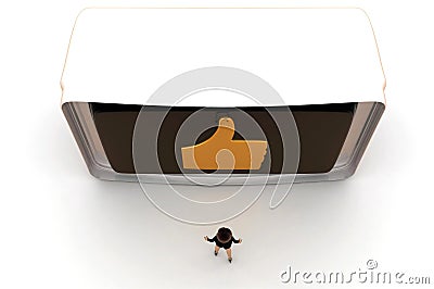 3d woman like concept in white background Stock Photo