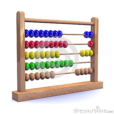 3d Wooden abacus Stock Photo