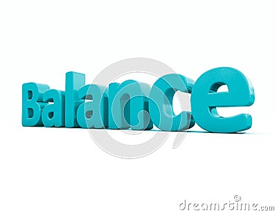 3d word balance Cartoon Illustration