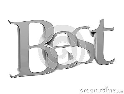3D Word Best on white background Stock Photo