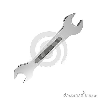 3d wrench tool on white background Stock Photo