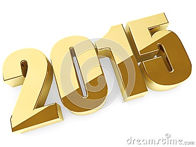 3D 2015 year figures Stock Photo