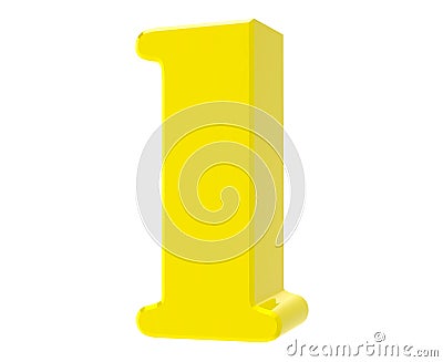 3d yellow number 1 EXPLANATION word isolated on white background 3d renderingon white background 3d rendering Stock Photo