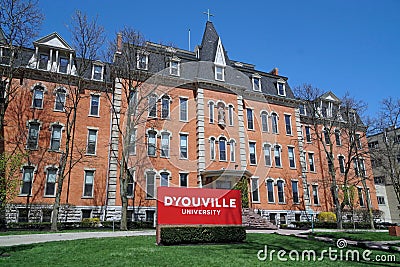 D`Youville is a private Roman Catholic sponsored university located in Buffalo Editorial Stock Photo