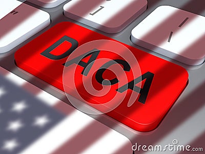 Daca Kids Dreamer Legislation Plan For Us Immigration - 3d Illustration Stock Photo