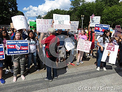 Daca Protesters at the White House Editorial Stock Photo