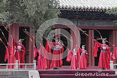 Dacheng Rites-Music Performance at Temple of Confucius in Beijing, China Editorial Stock Photo