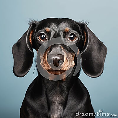 Whimsical Dachshund Puppies: Playful And Funny Dog Art Stock Photo