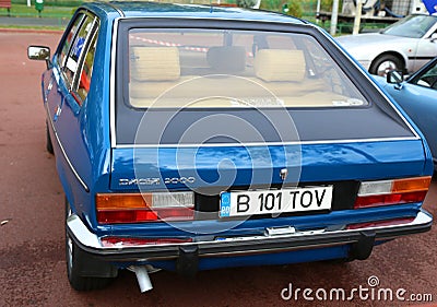 Dacia 2000 back view Editorial Stock Photo