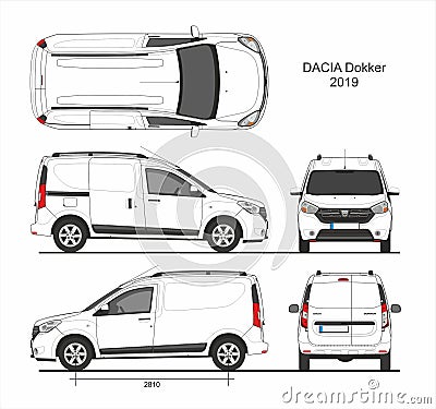 Dacia Dokker Cargo Delivery Van 2019 Editorial Stock Photo