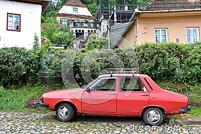 Dacia 1310 in streets of Romania city Editorial Stock Photo