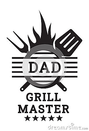 Dad grill master Vector Illustration