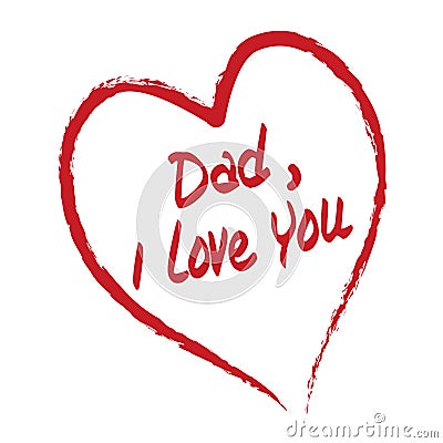 Dad I love you Vector Illustration