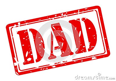 DAD red stamp text Vector Illustration