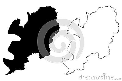 Daegu map vector Vector Illustration