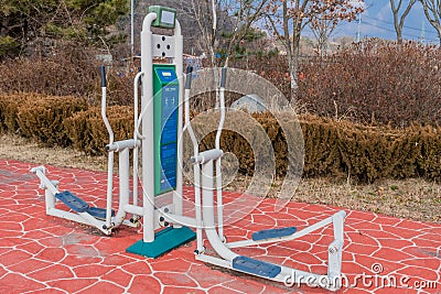 Walking glider exercise machine Editorial Stock Photo