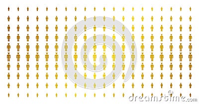 Daemon Gold Halftone Effect Vector Illustration