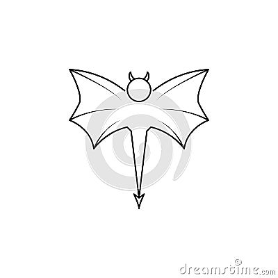 daemon icon. Element of angel and demon icon for mobile concept and web apps. Thin line icon for website design and development, Stock Photo