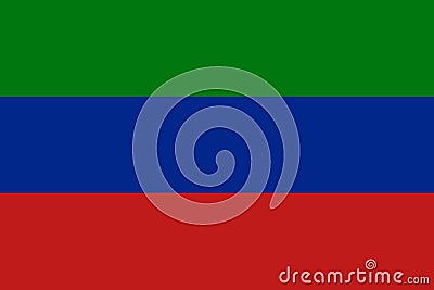 Dagestan flag pattern background. Realistic national flag design. Abstract vector template Vector Illustration