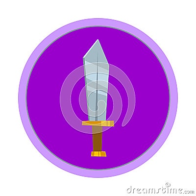 Dagger. Cold weapon. The medieval sword. Vector Illustration