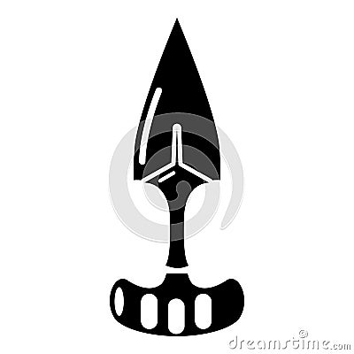 Dagger ninja icon, simple black style Vector Illustration